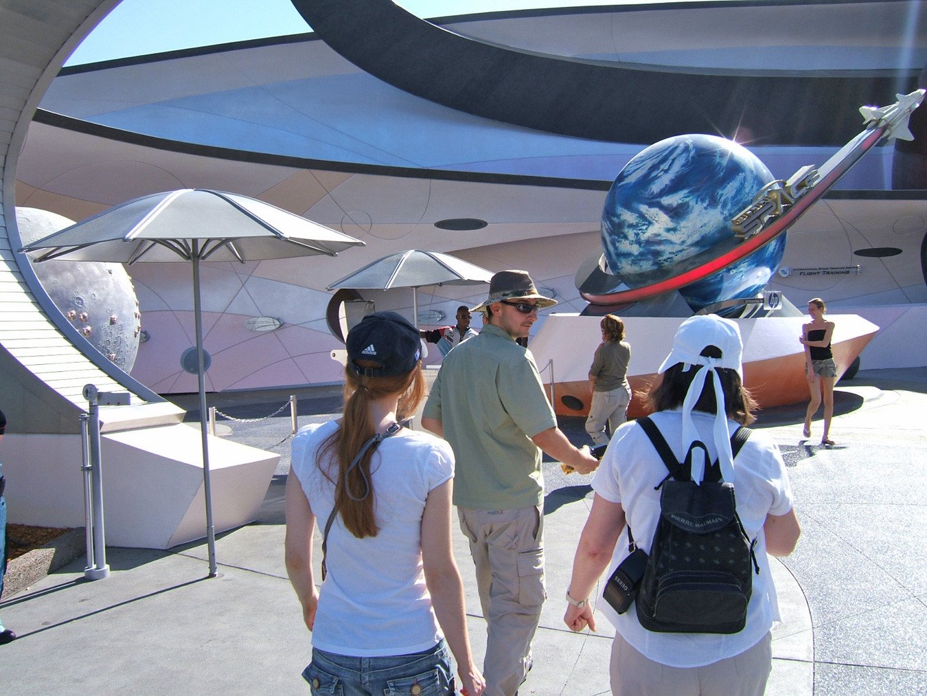 Walking towards Mission Space, Epcot, Florida