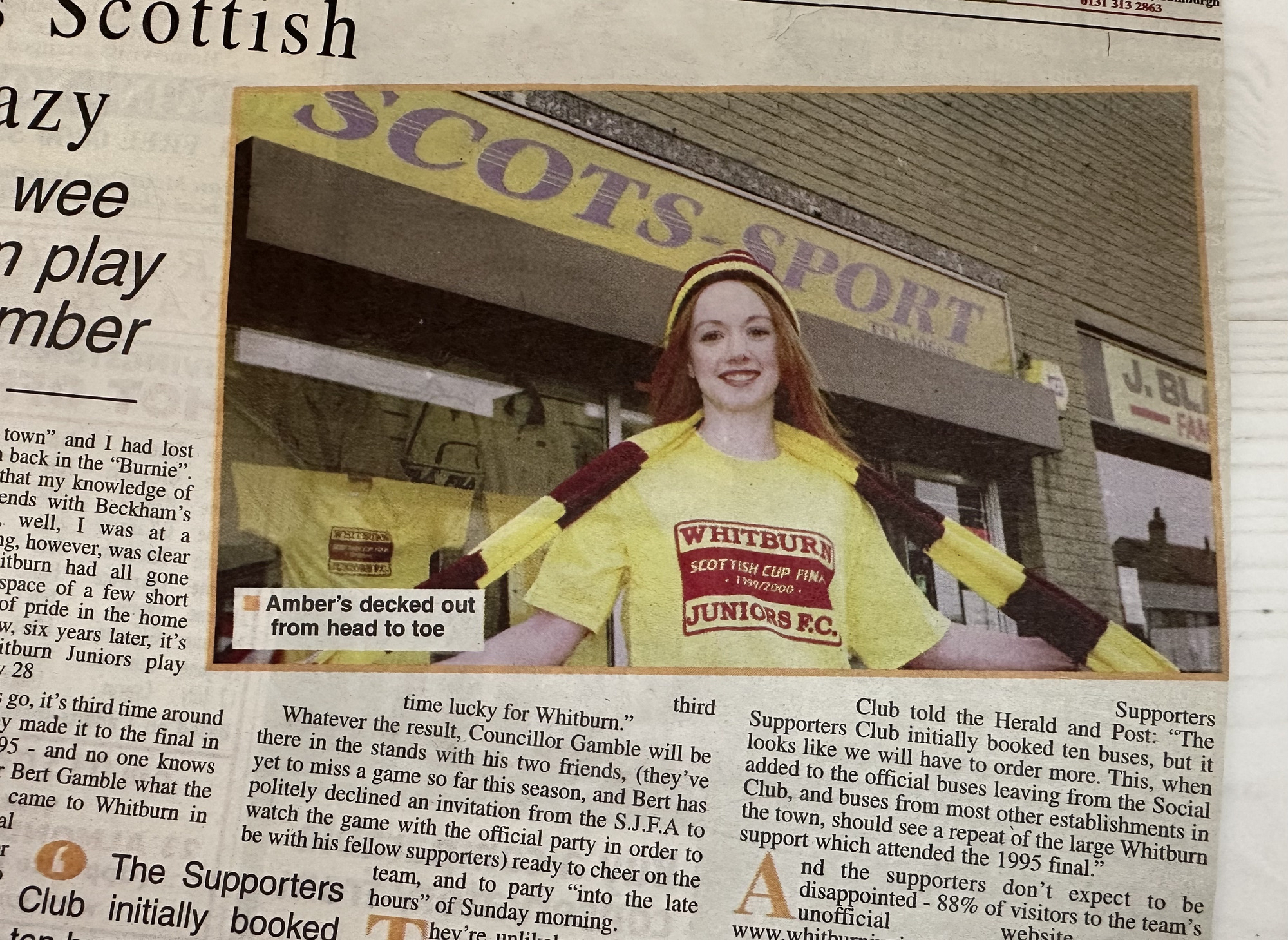 Whitburn Juniors article