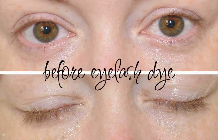 how to dye your own eyelashes: before
