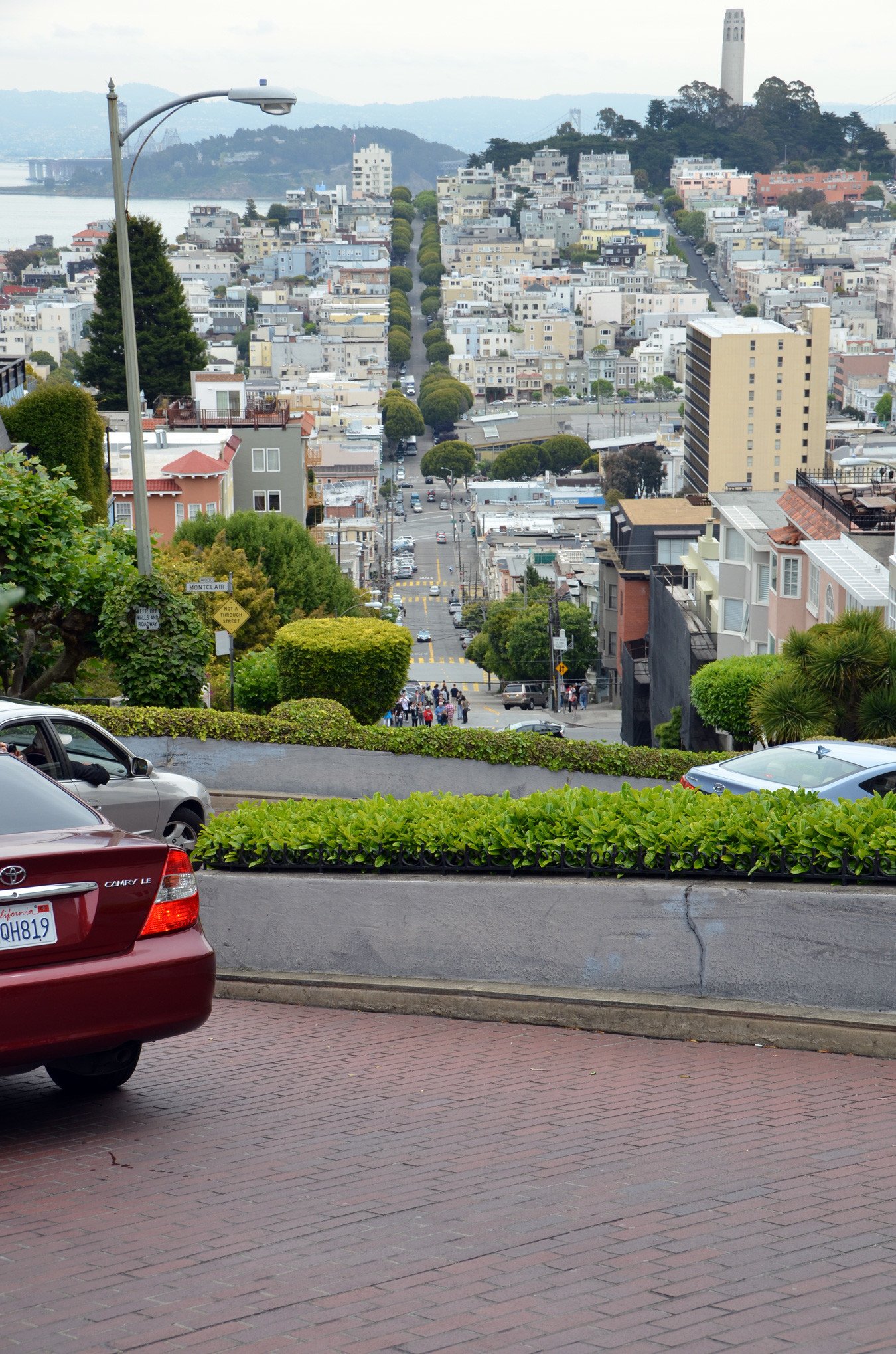 the view from the top of Lombard Street, San Francisco