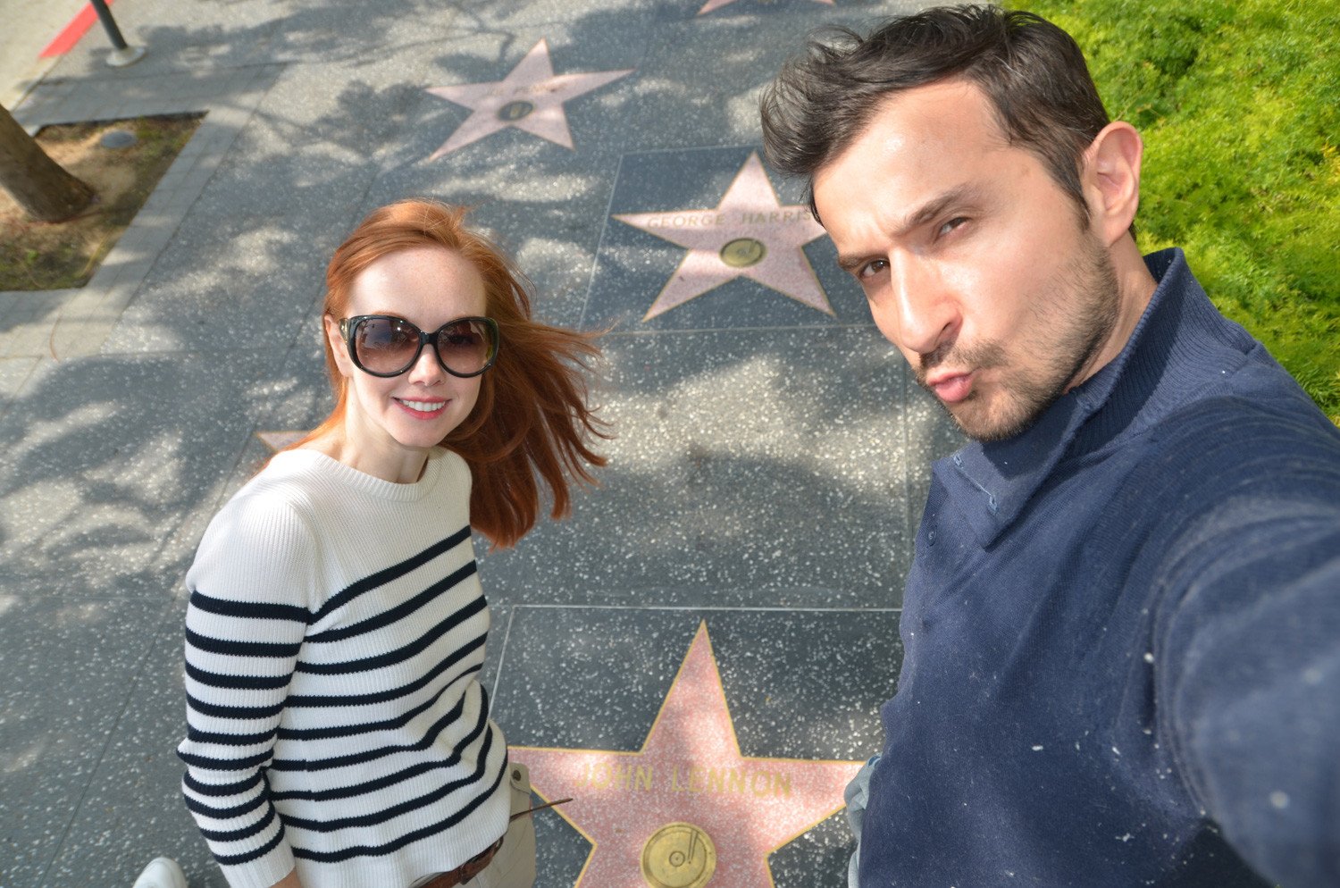 Visiting the Walk of Fame on Hollywood Boulevard