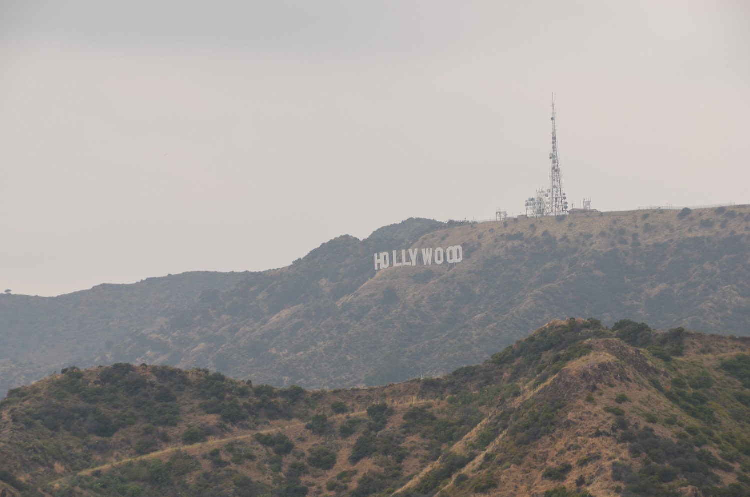 The Hollywood sign, as seen from Griffith Observatiory, Los Angeles