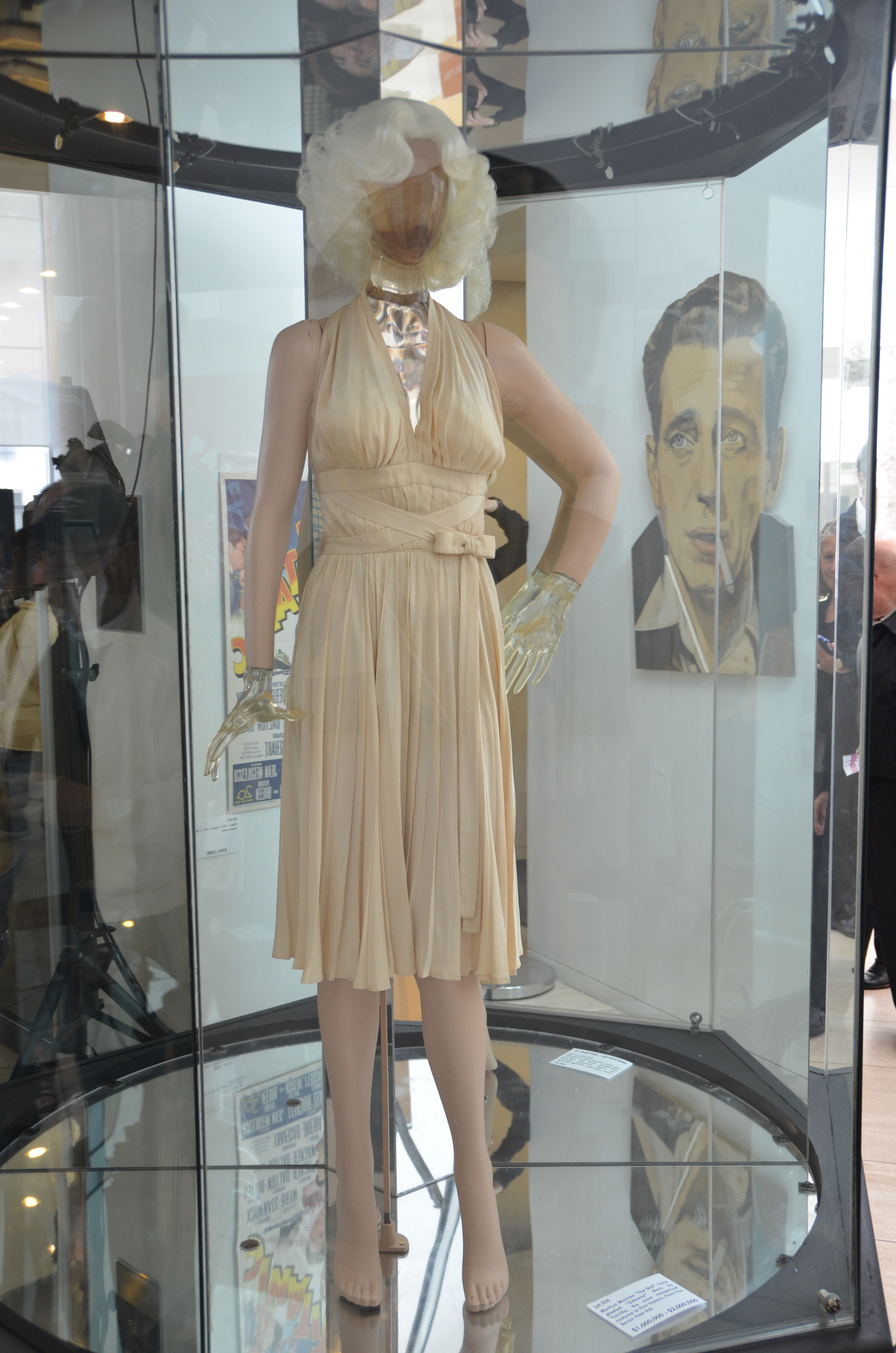 Marilyn Monroe's white dress from The 7 Year Itch on display at the Paley Center, Los Angeles