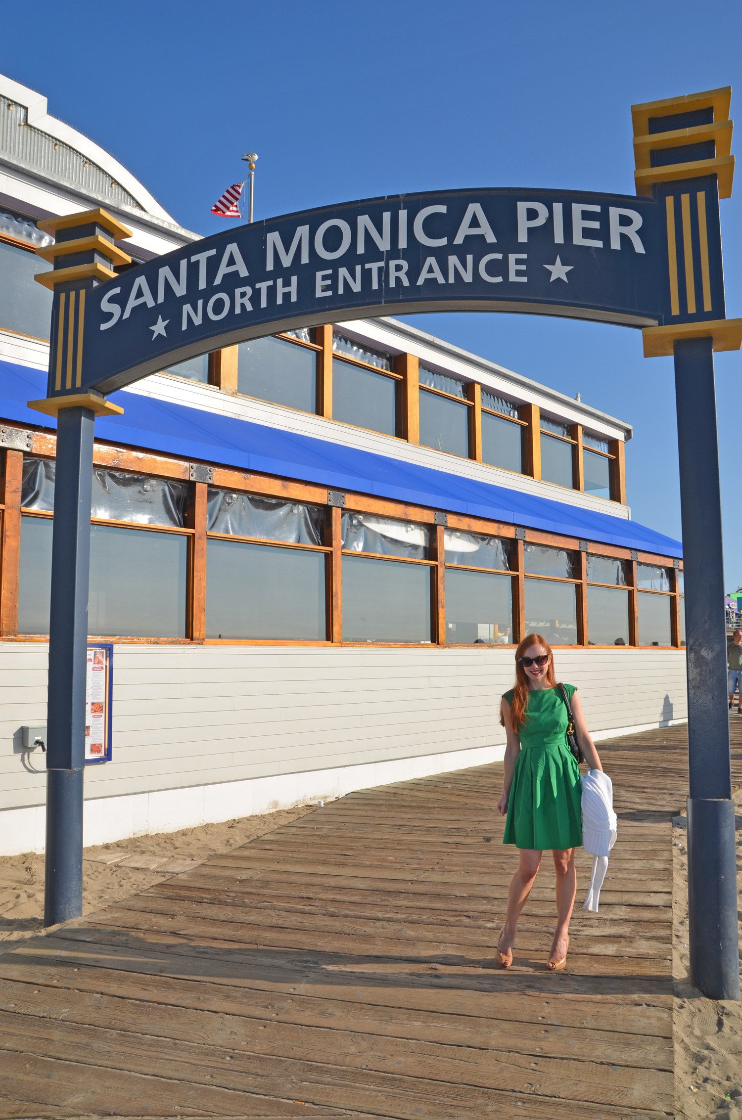 The entrance to Santa Monica Pier