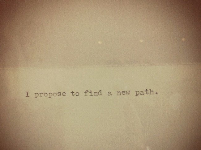 I propose to find a new path