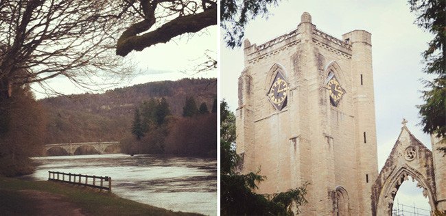 Dunkeld Cathedral and River Tweed
