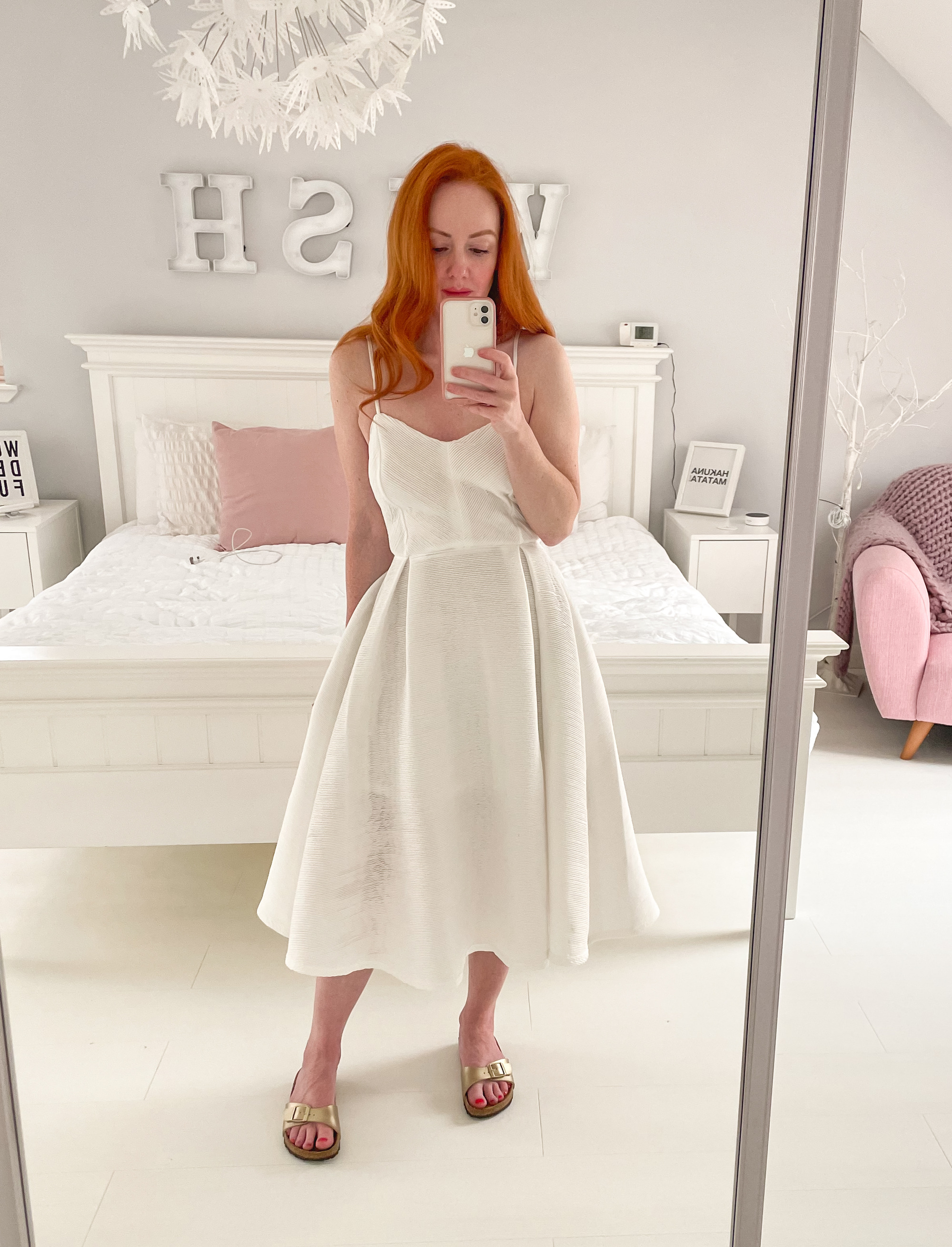 white summer dress