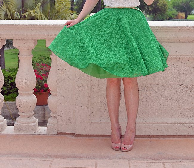 full green skirt