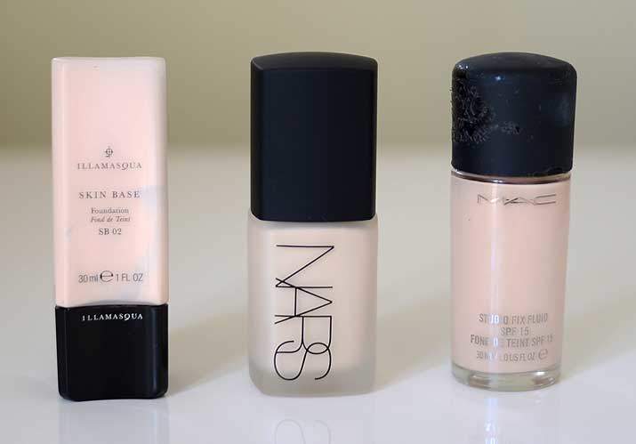 makeup for pale skin: Illamasqua, NARS and MAC