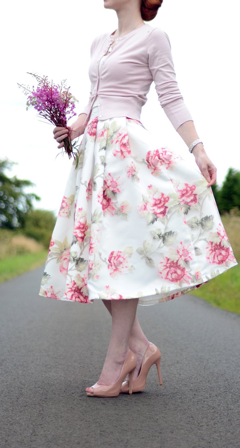 50s-inspired midi skirt