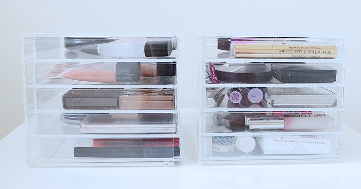 acrylic makeup storage from Muji