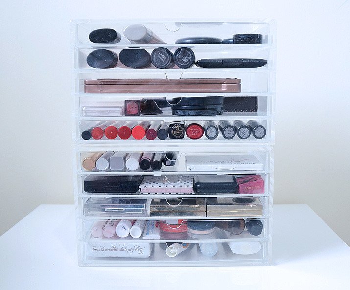 Muji makeup storage