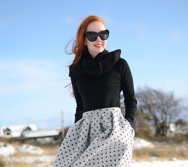 sunglasses and scarf