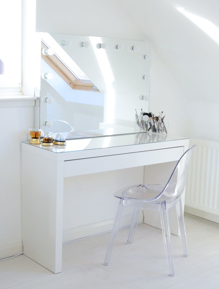 Makeup Storage Ideas Ikea Malm, Vanity Desk With Mirror And Drawers Ikea