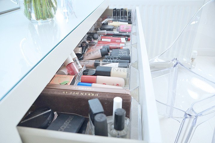 Makeup Storage Ideas Ikea Malm, Vanity Table Makeup Storage Ideas