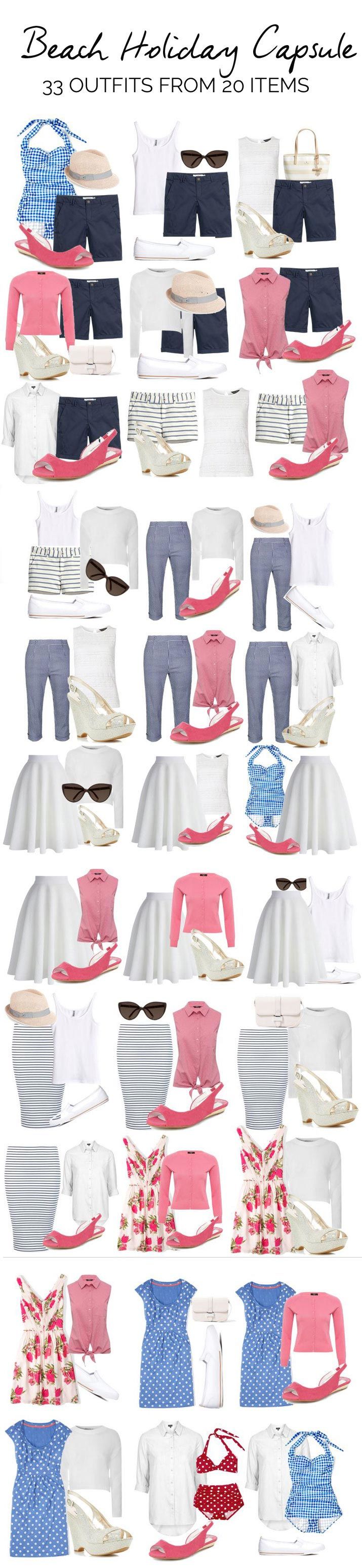 beach holiday capsule wardrobe: what to pack for a beach vacation