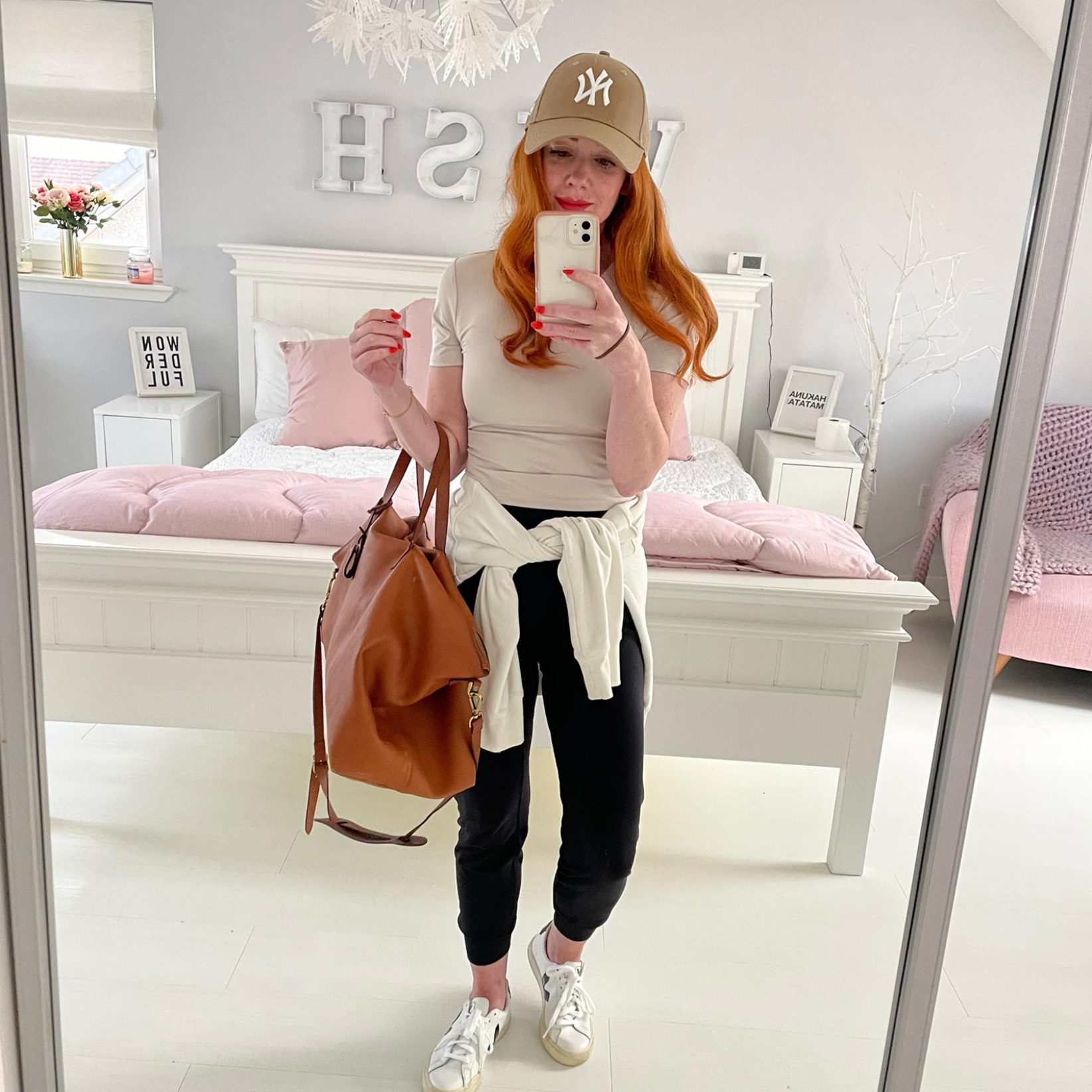 pink leggings outfit
