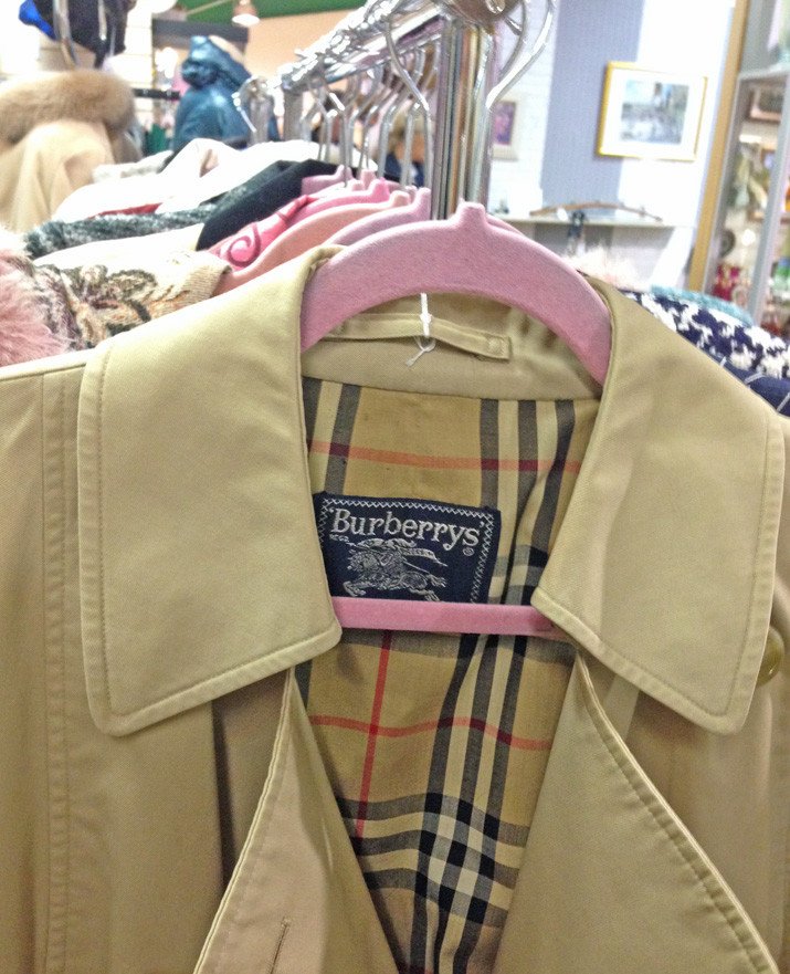 second hand Burberry trench coat