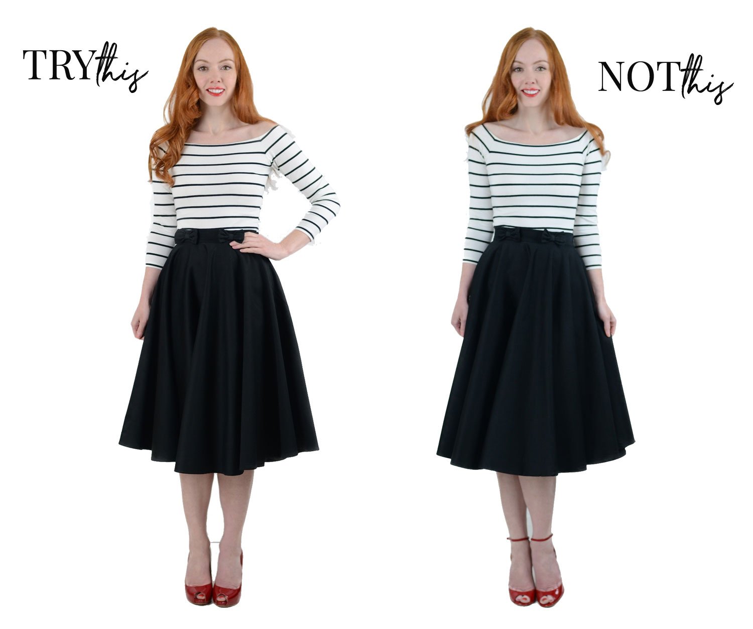 style advice: what kind of shoes should you wear with a midi skirt