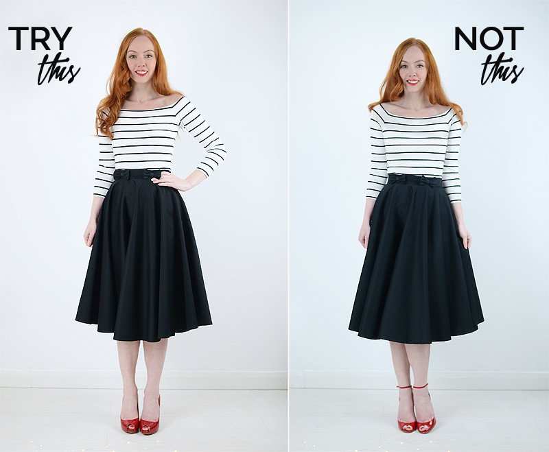 what shoes to wear with a midi skirt