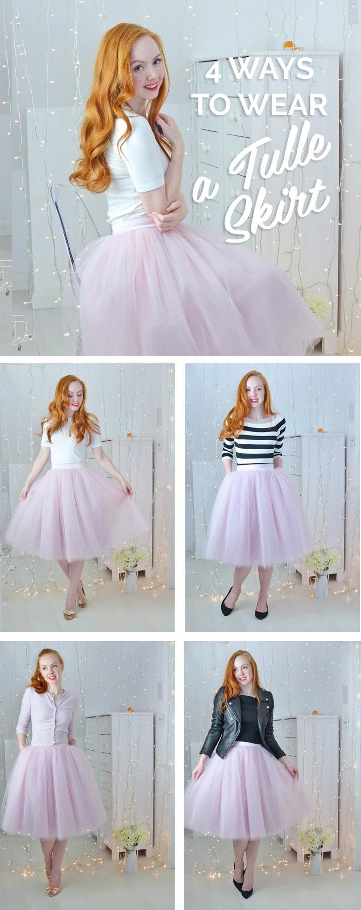 four ways to wear a tulle skirt
