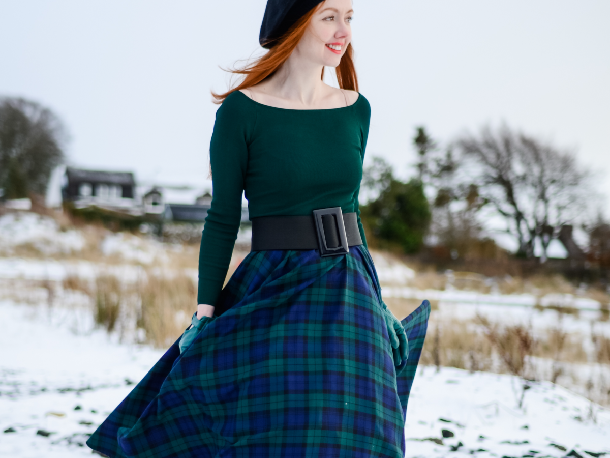 Black watch tartan skirt style two options to try