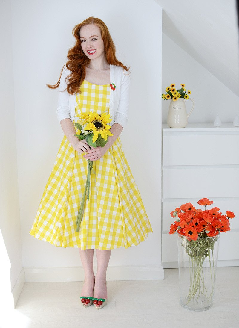 Pretty Dress Company yellow gingham Priscilla dress