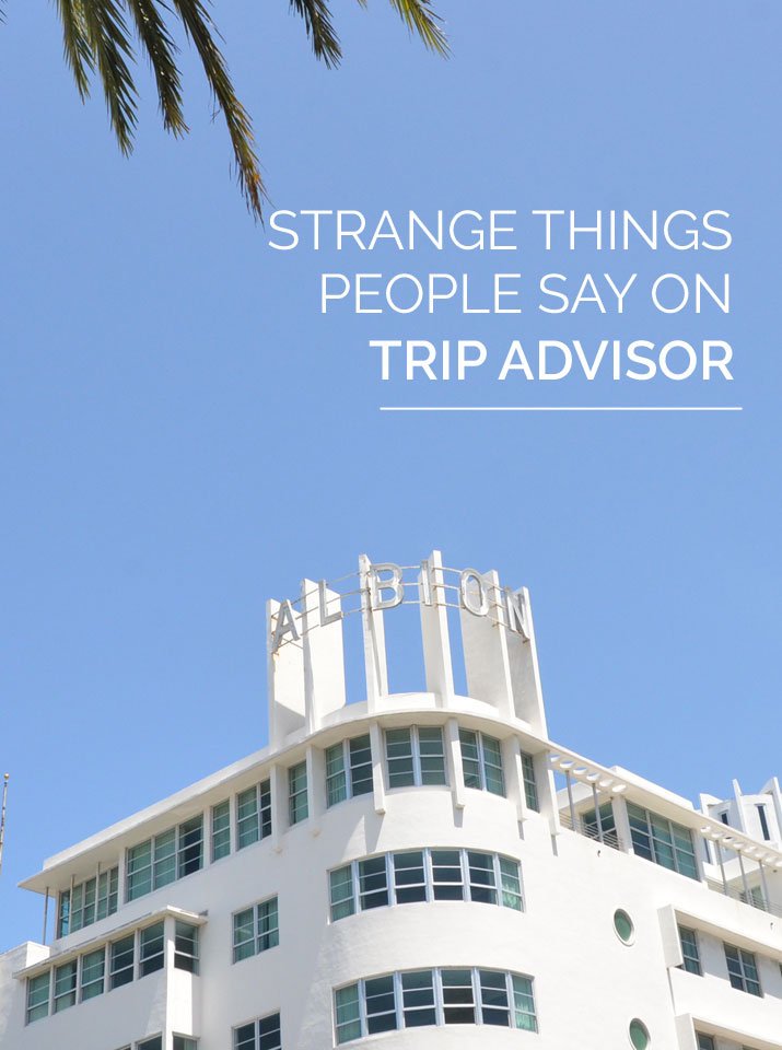 strange things people say on Trip Advisor reviews