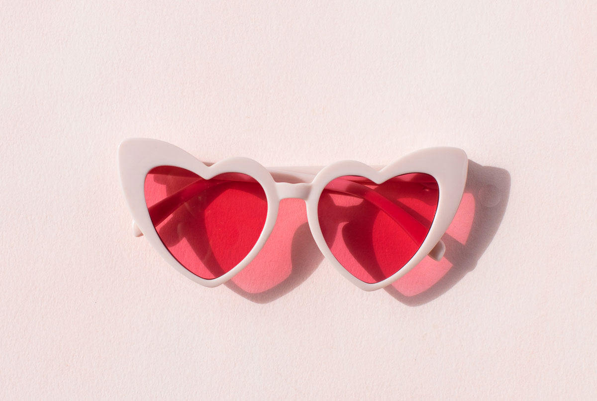 heart-shaped sunglasses