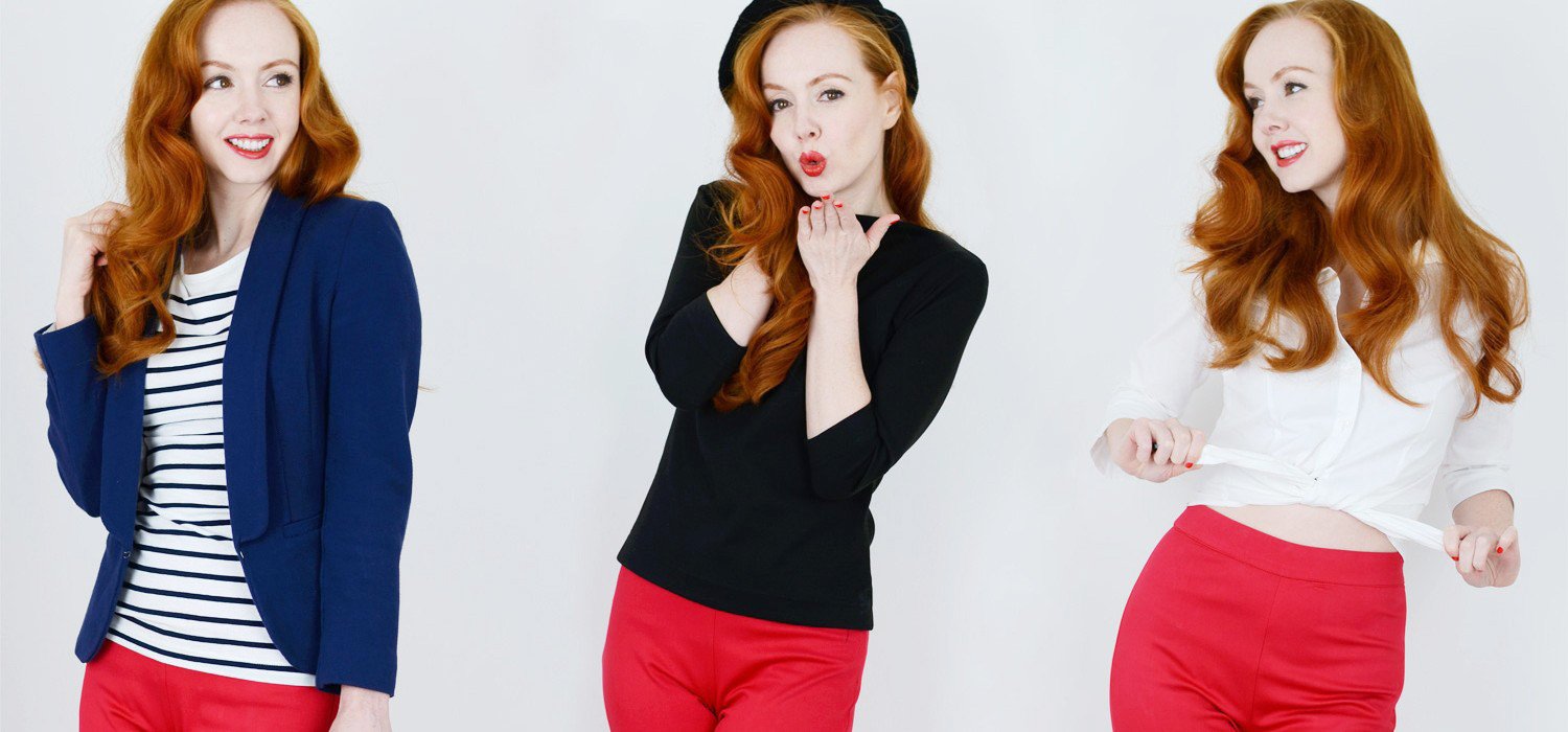6 ways to wear red capri pants