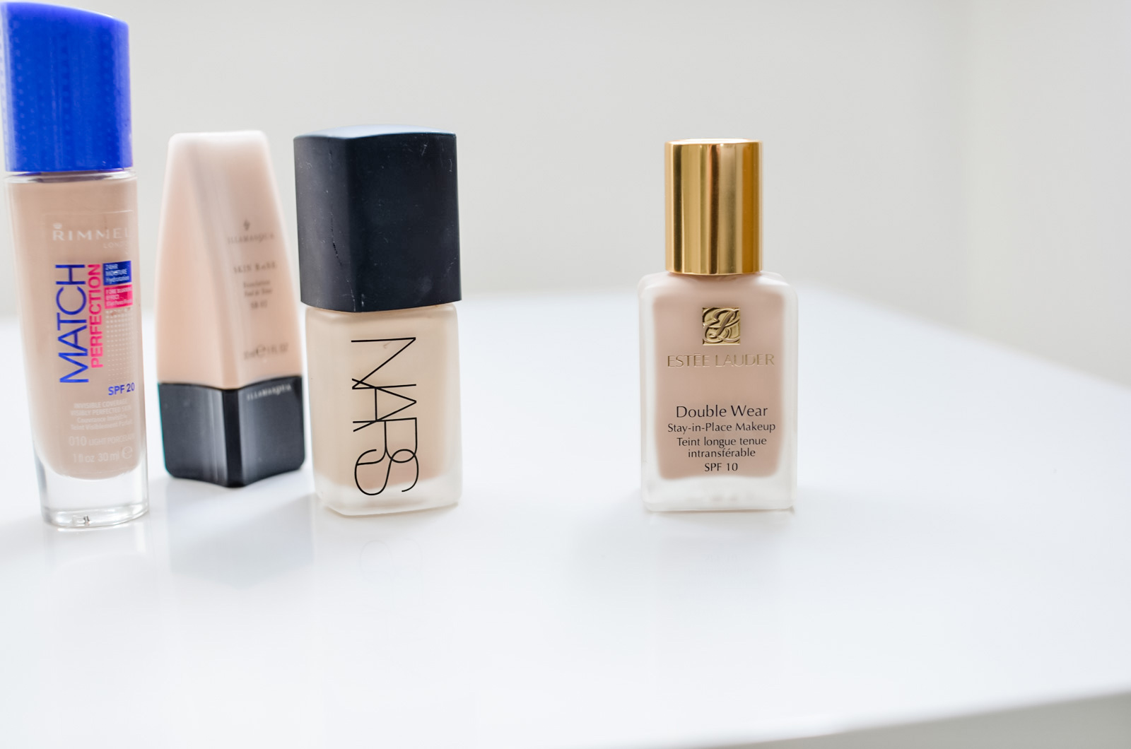A range of foundations for pale skin, all swatched and compared to each other - which is the best for fair skin?