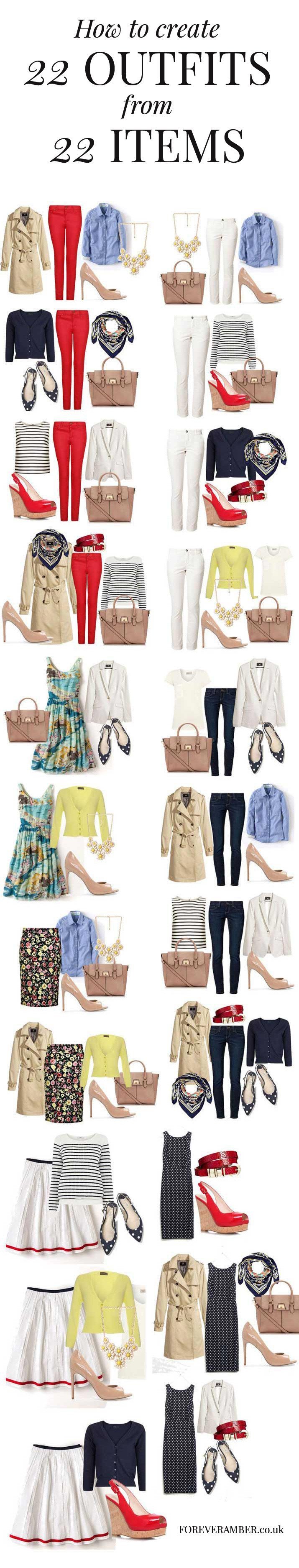 22 outfits from a capsule wardrobe