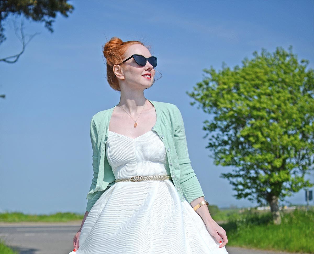 green cardigan dress