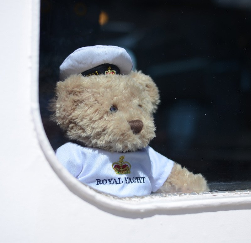 Teddy bear on board Britannia