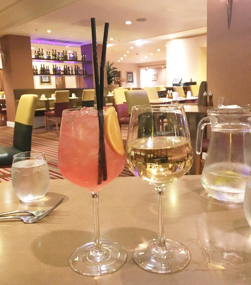 cocktails at the Source Grill, Edinburgh Marriott