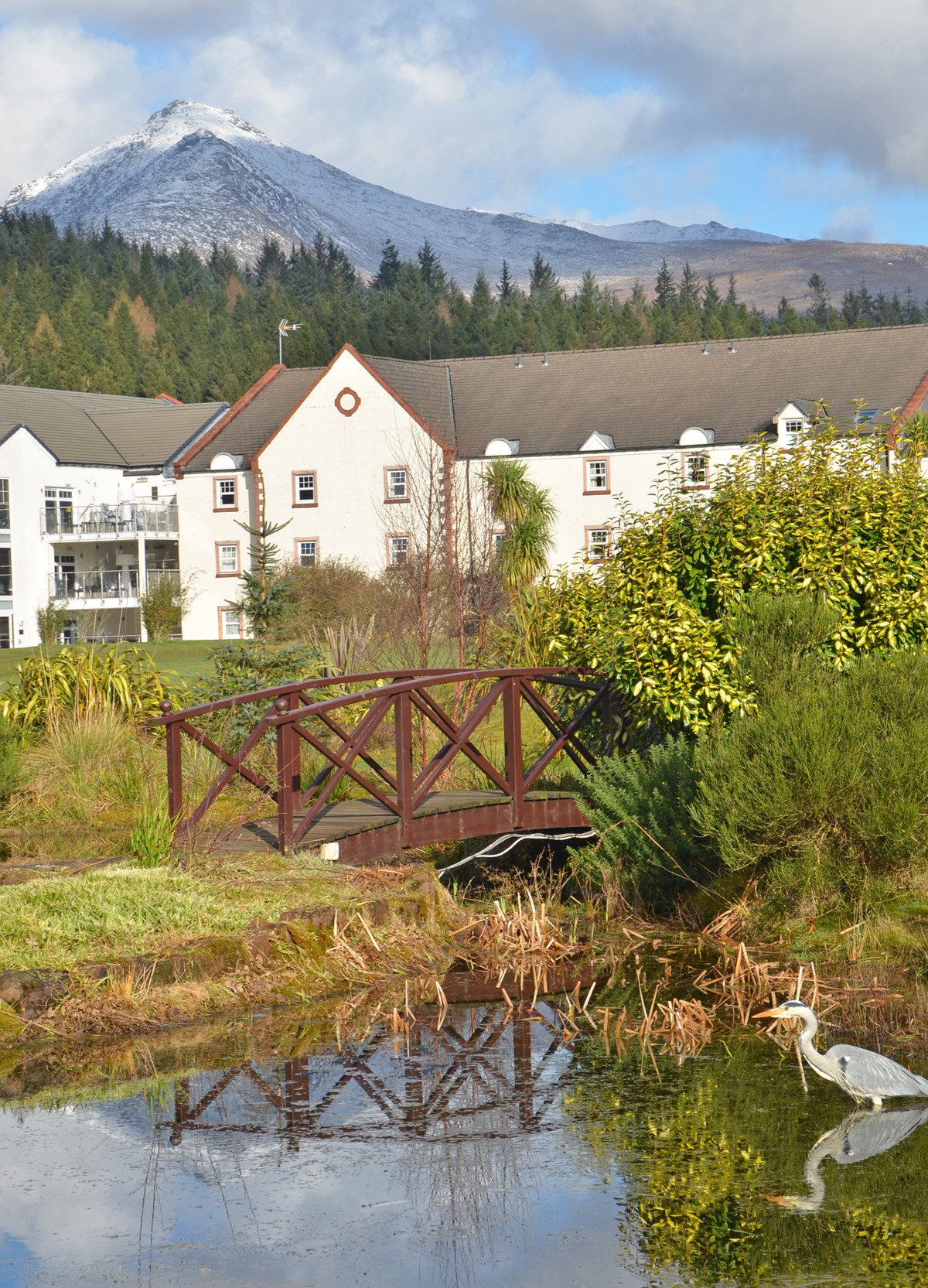 Goat Fell, with Auchrannie Resort, Arran, in the foreground