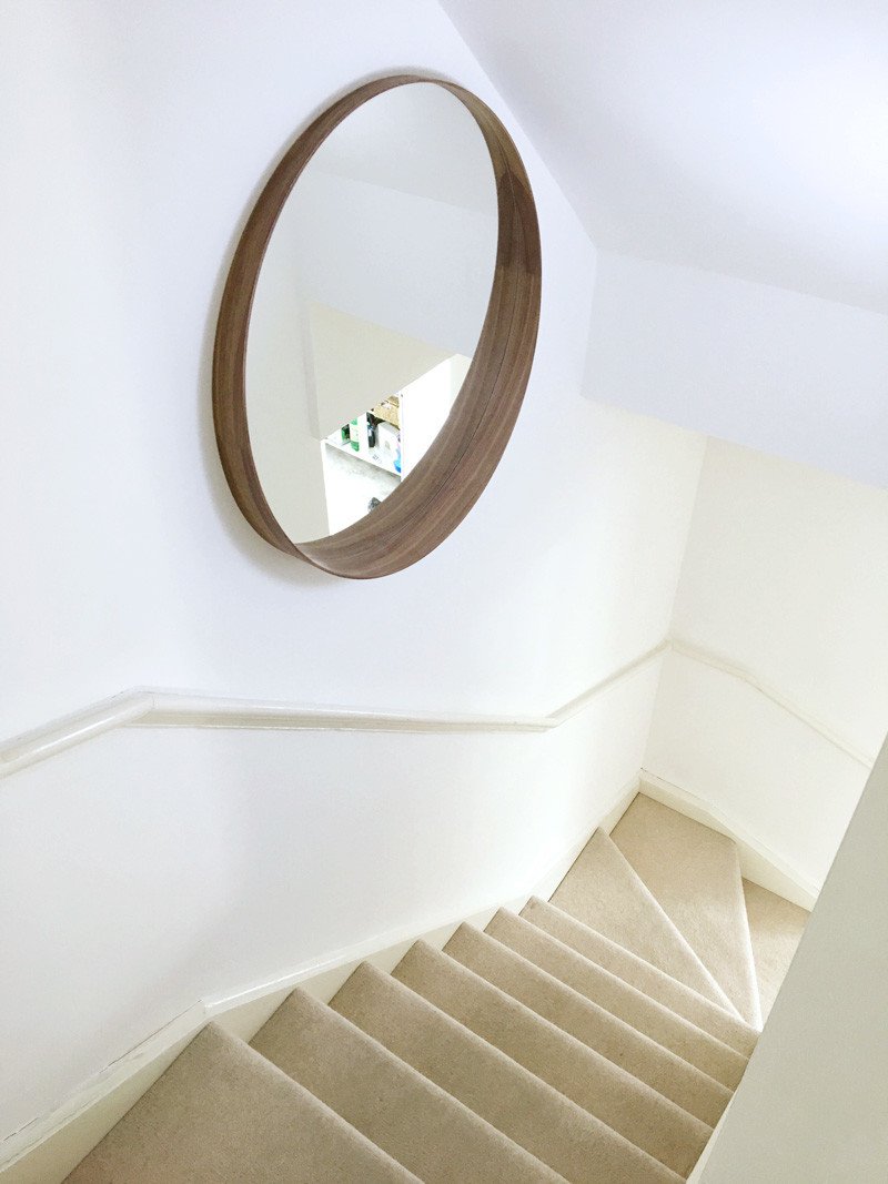 freshly painted stairwell