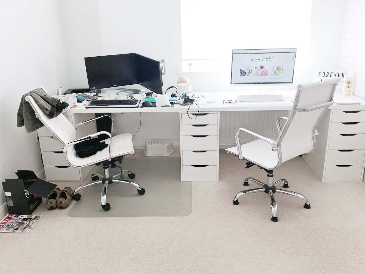 messy desk / clean desk