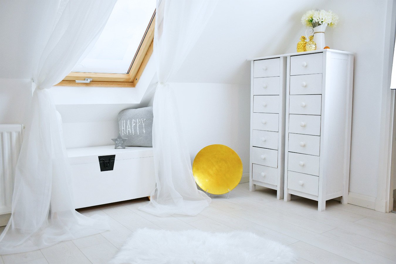 all-white bedroom