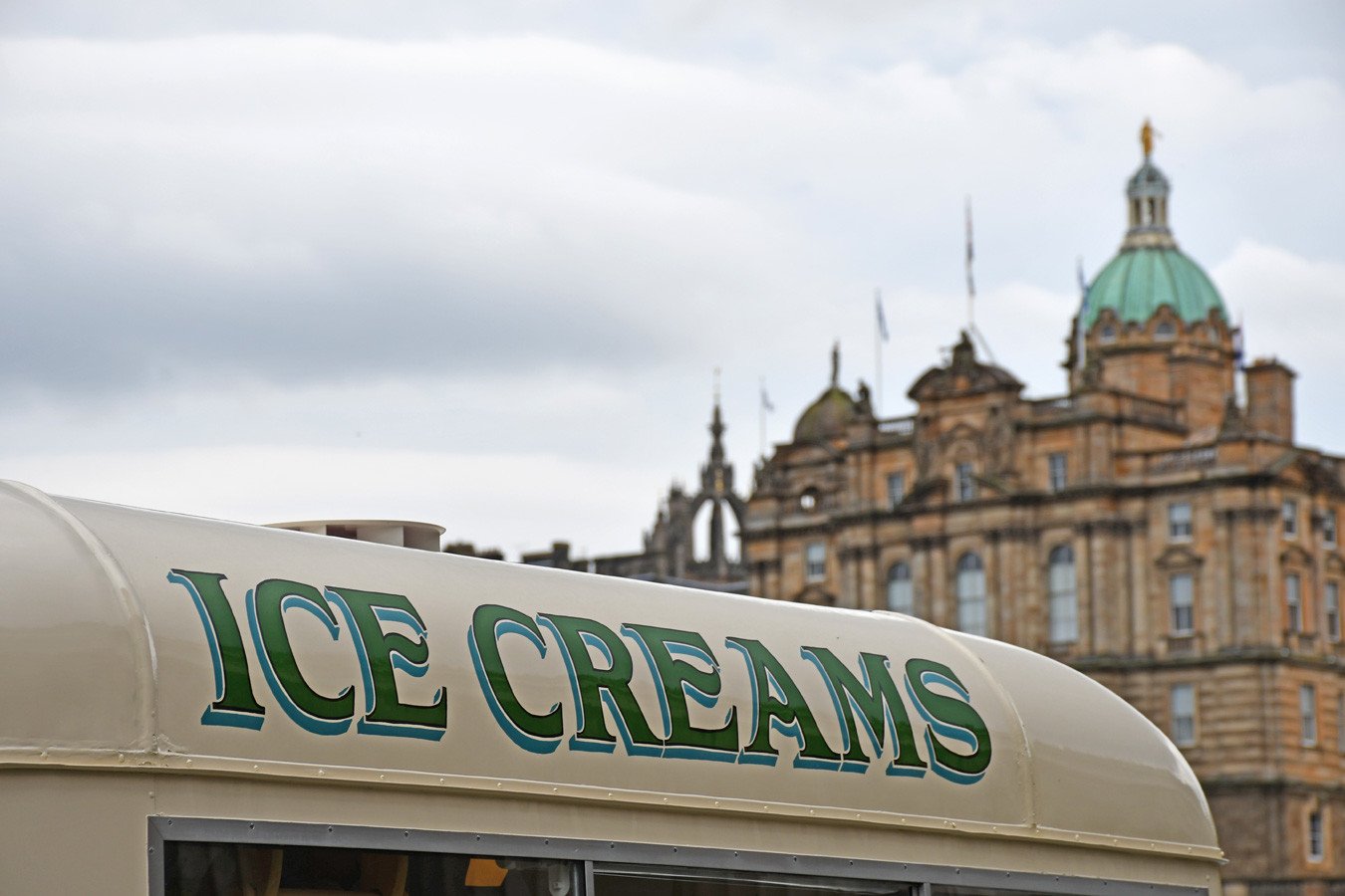 retro ice-cream van in Edinburgh, Scotland