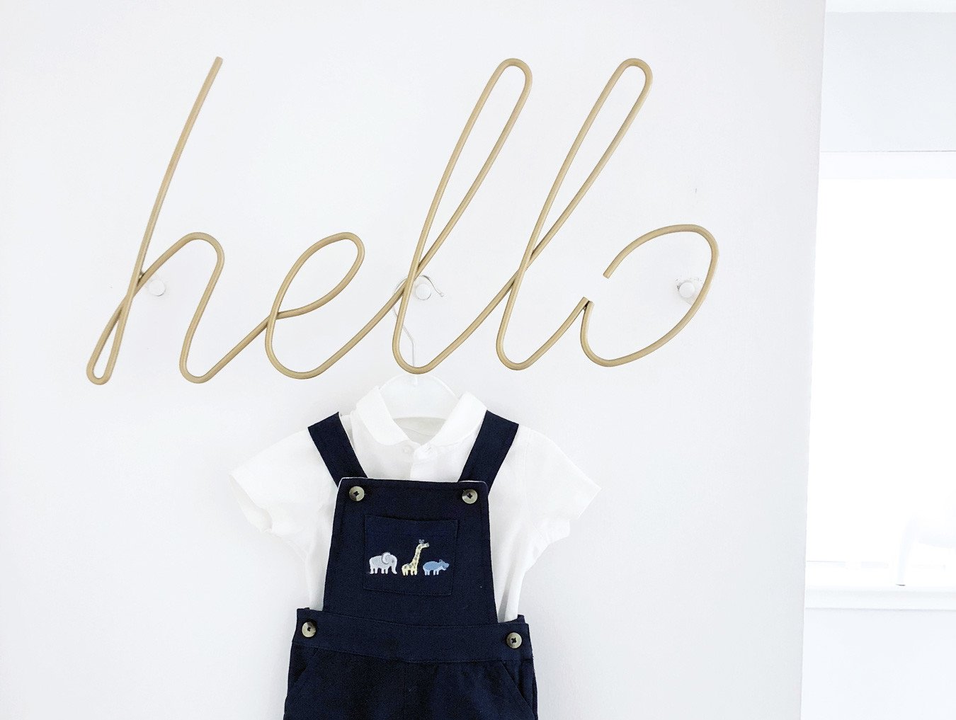 hello sign in baby's nursery