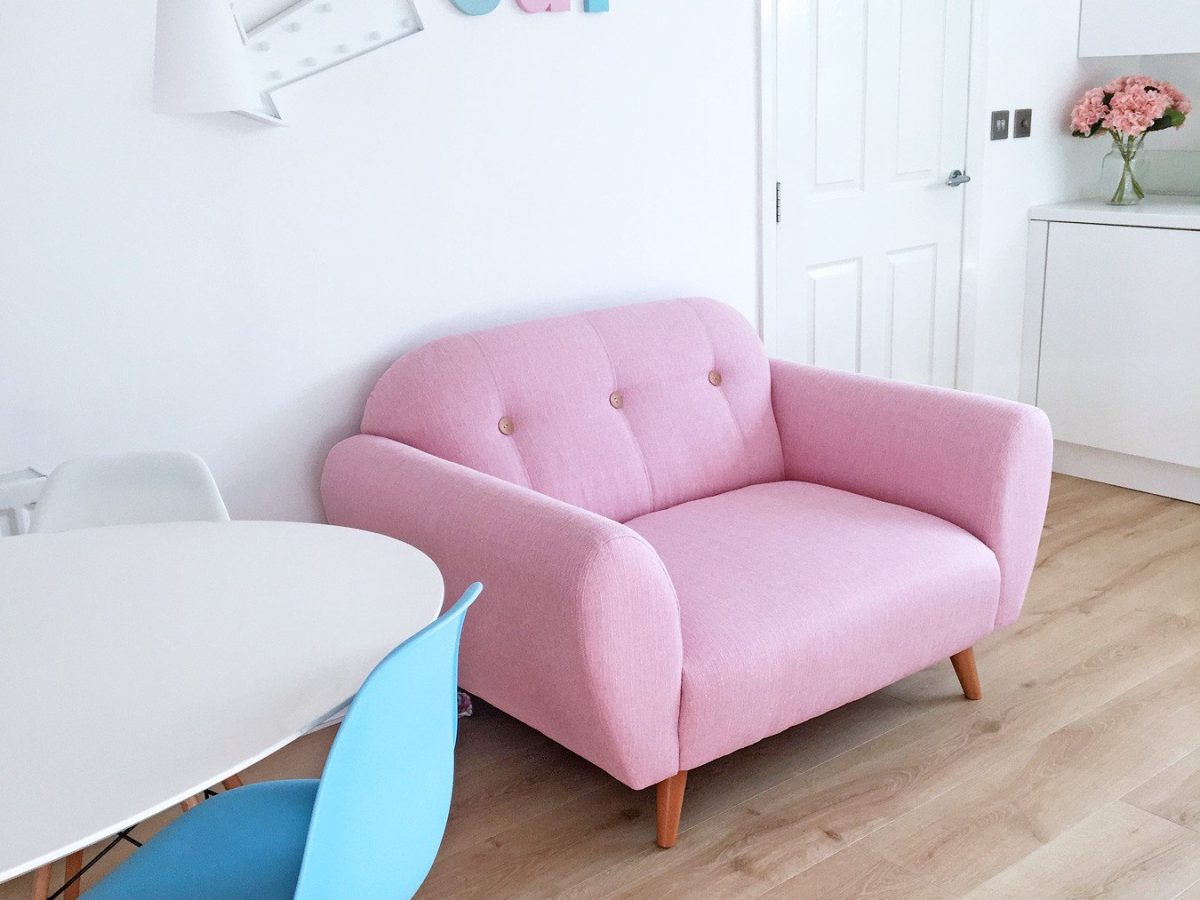 pink snuggle sofa