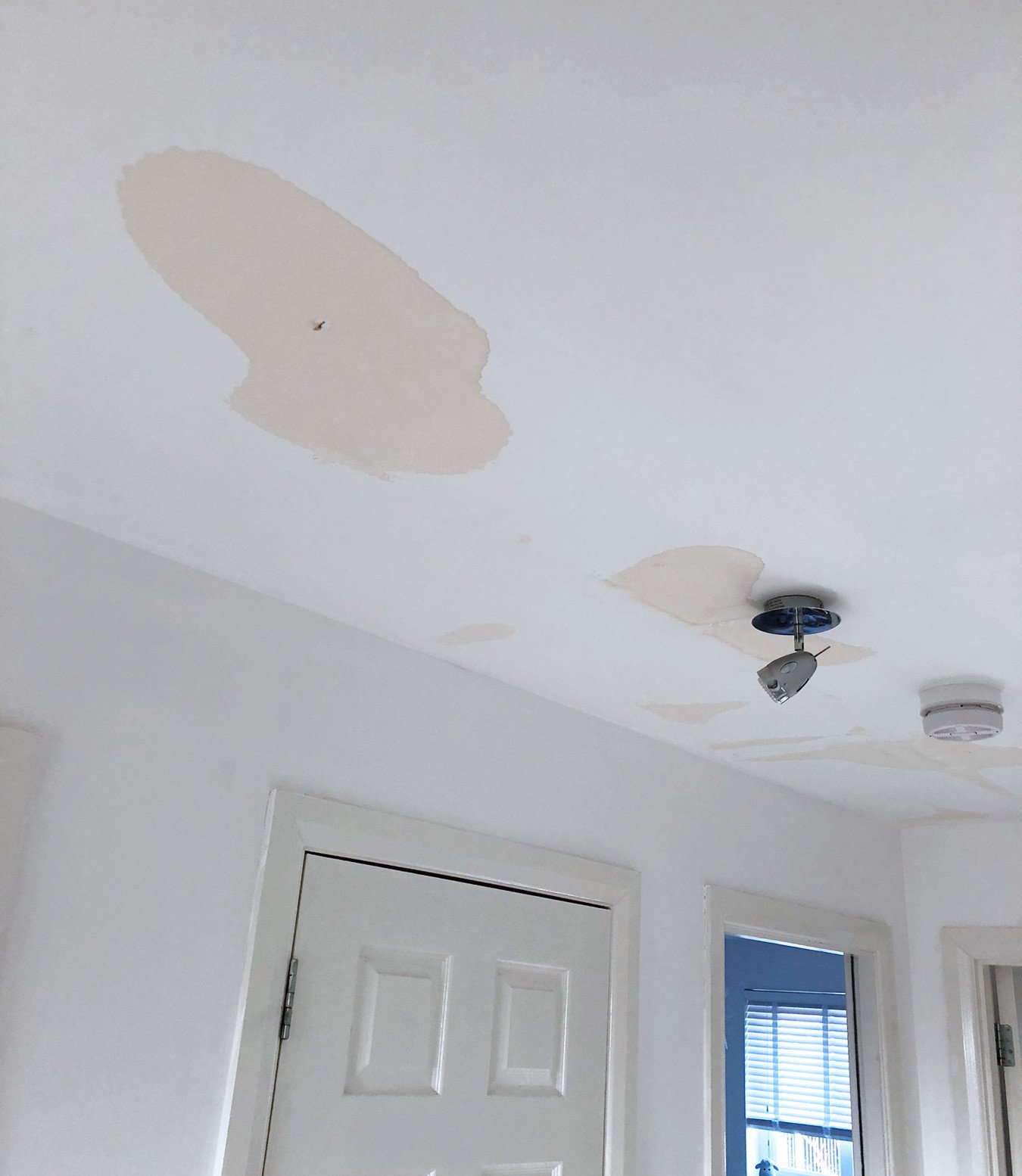 water damage to hall ceiling