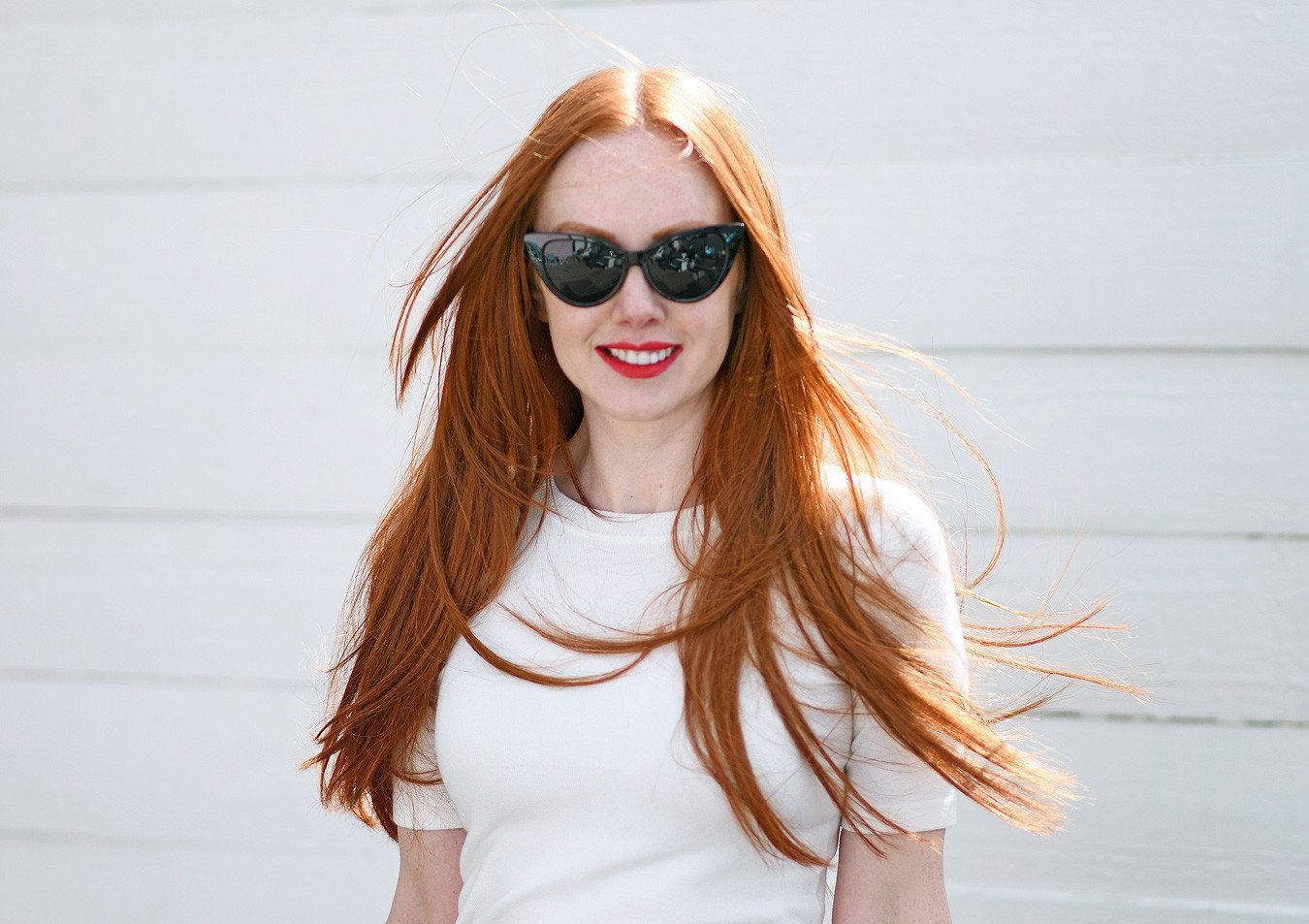 Great Lengths hair extensions in natural red hair