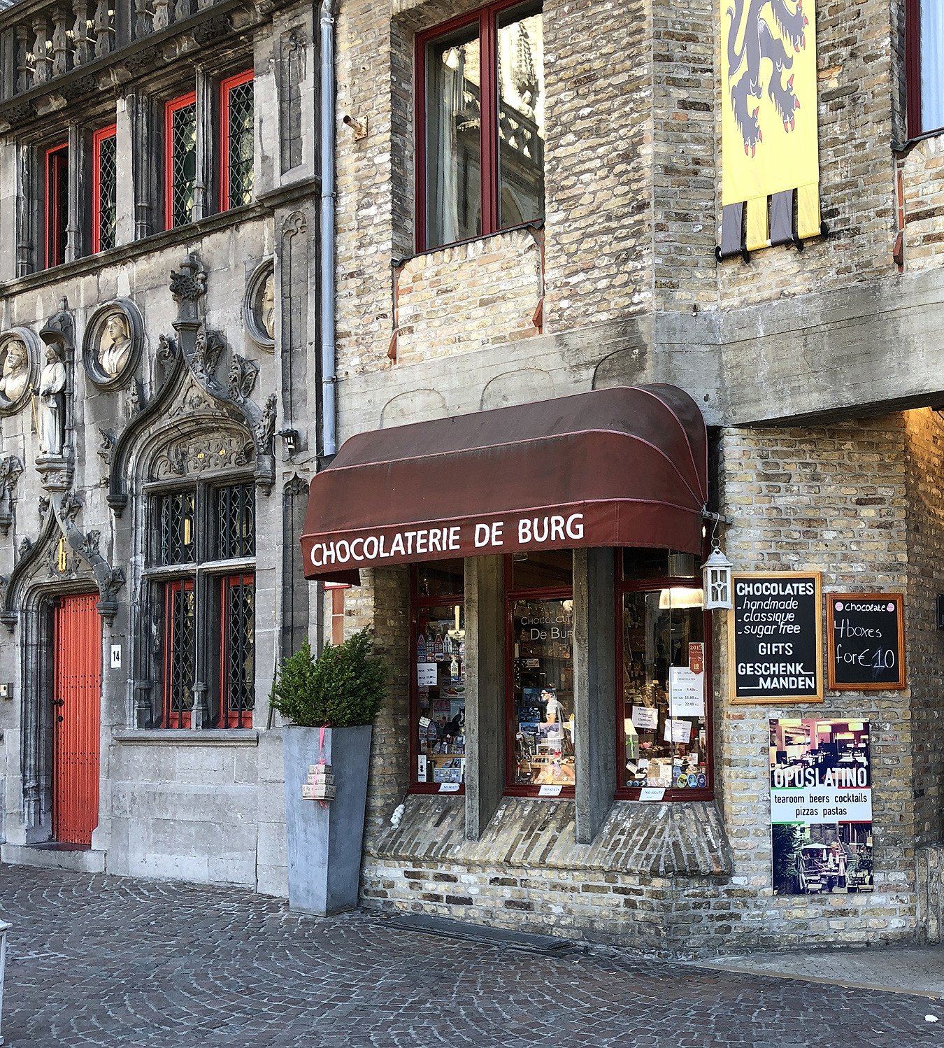 Belgian chocolate shop in Bruges