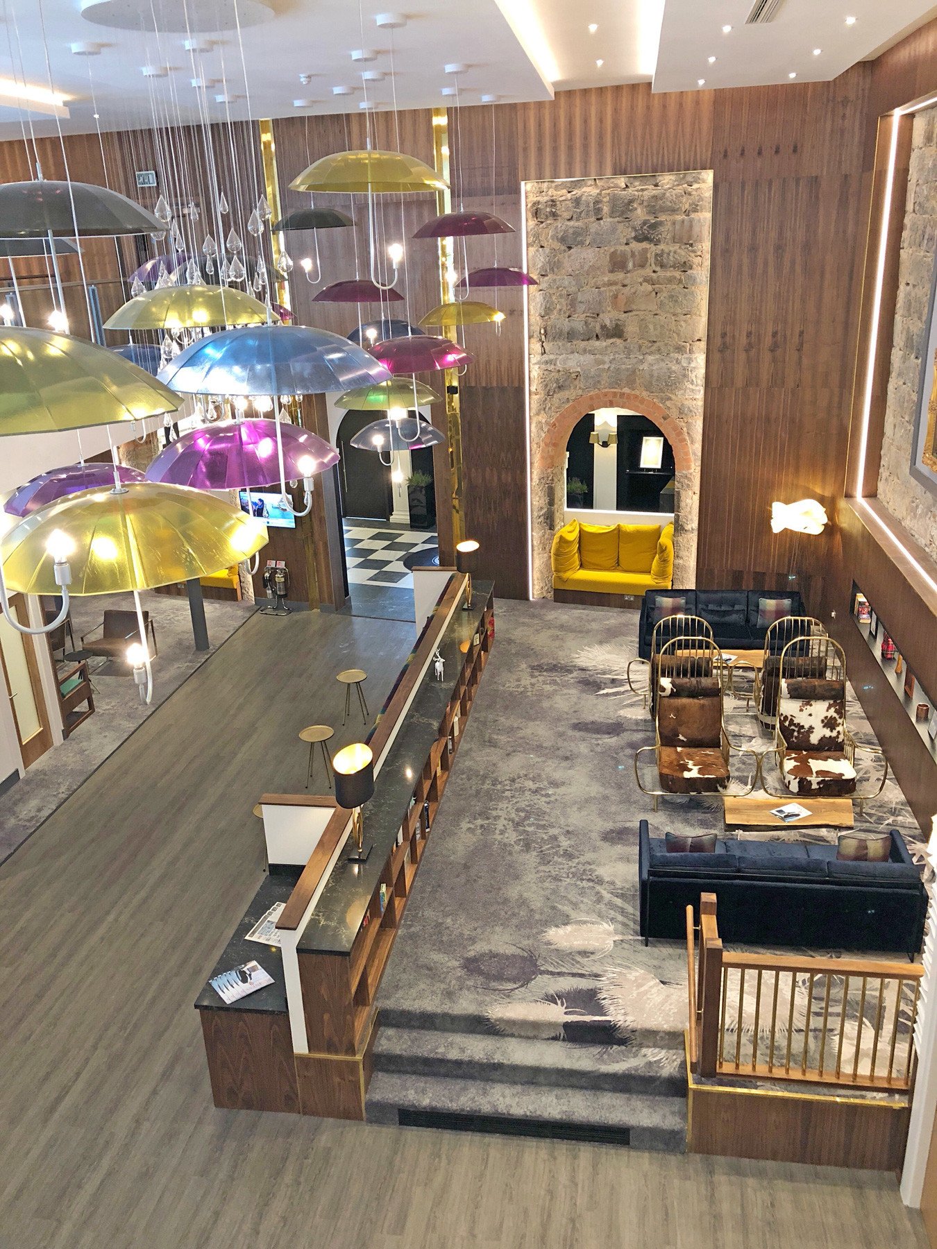 the lobby at The Sandman Signature hotel, Aberdeen