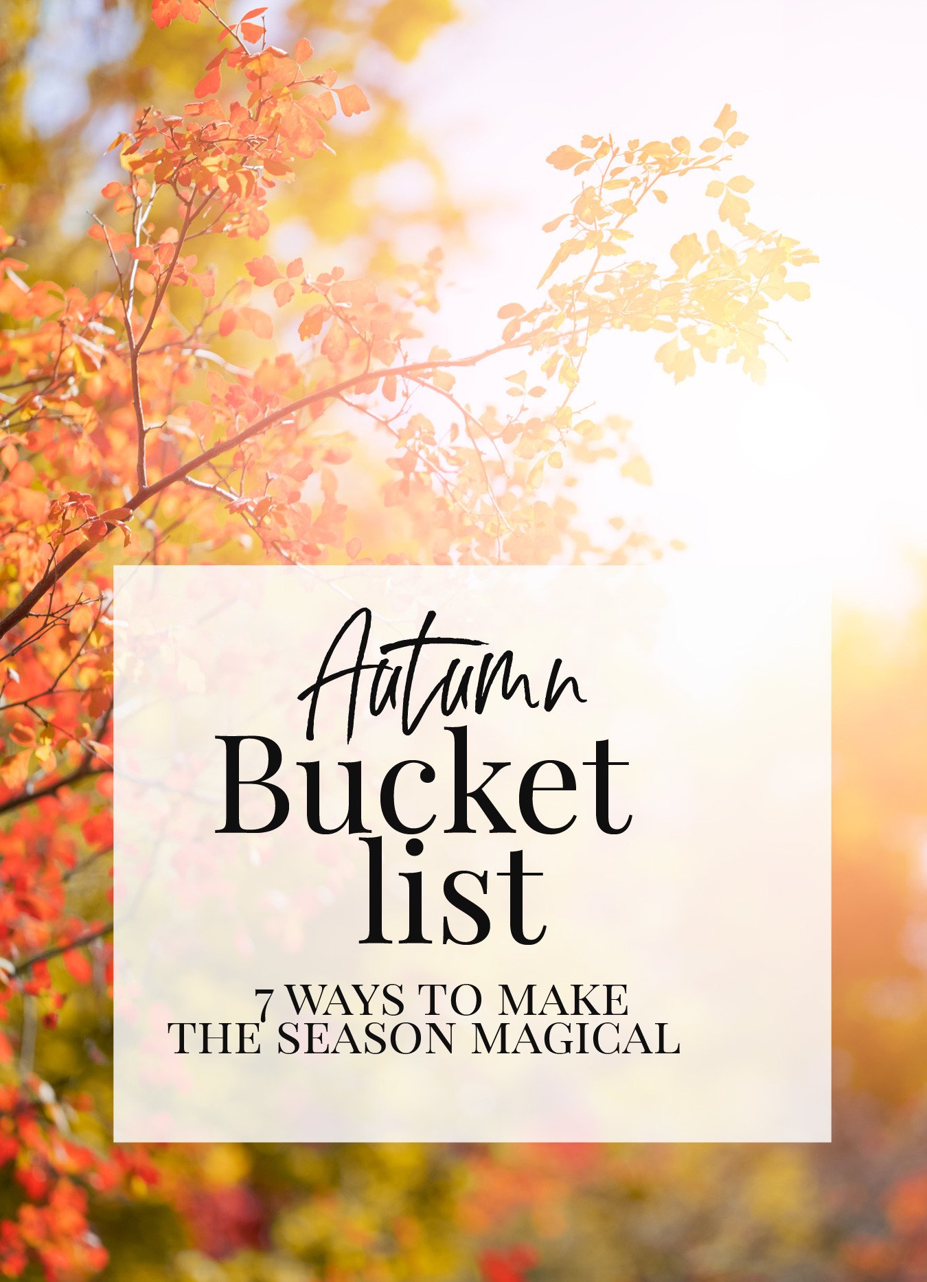 Autumn bucket list: 7 ways to make the season magical
