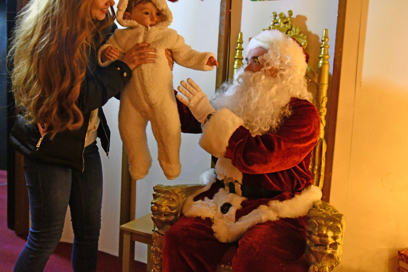 baby's first meeting with Santa