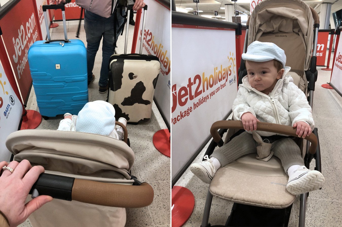 checking in and navigating airport security with a baby