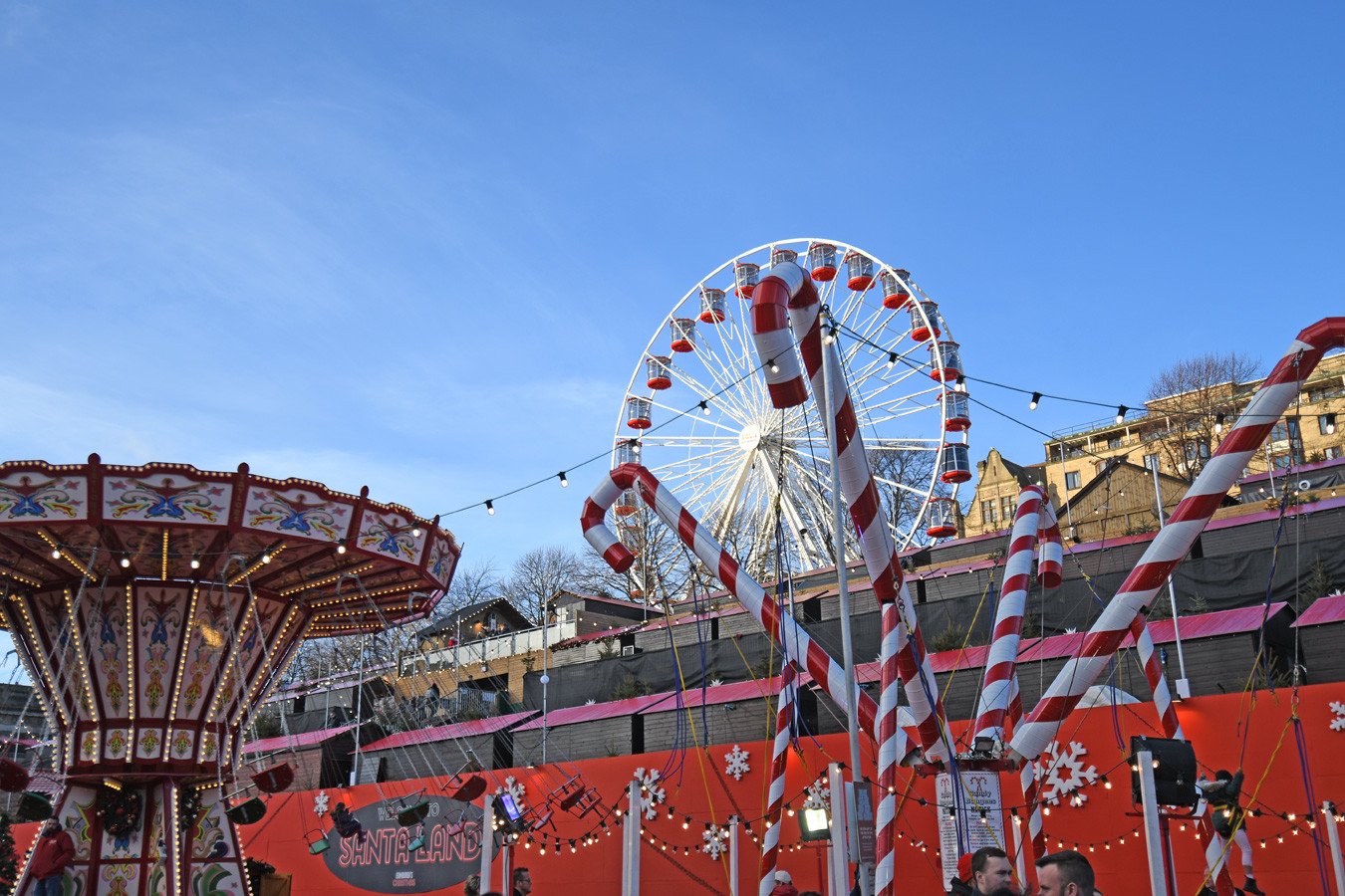 The ferris wheel at Edinburgh Christmas market